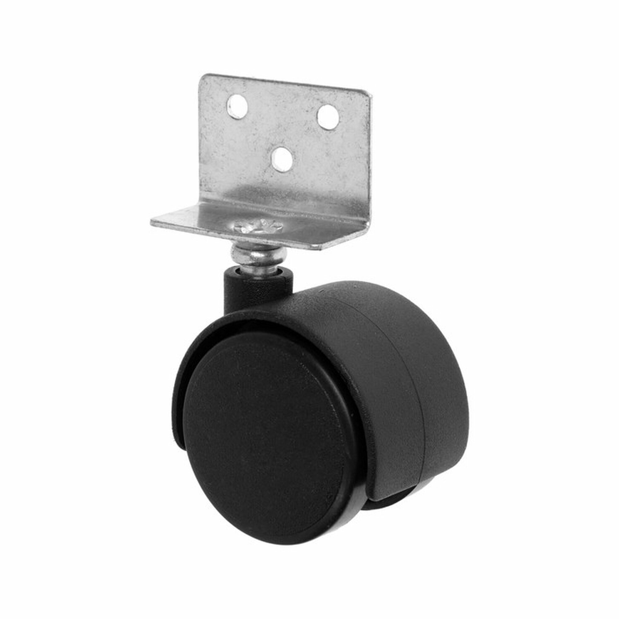 Колесо мебельное d=40 мм Г-образное с креплением без тормоза 4 шт 10657132