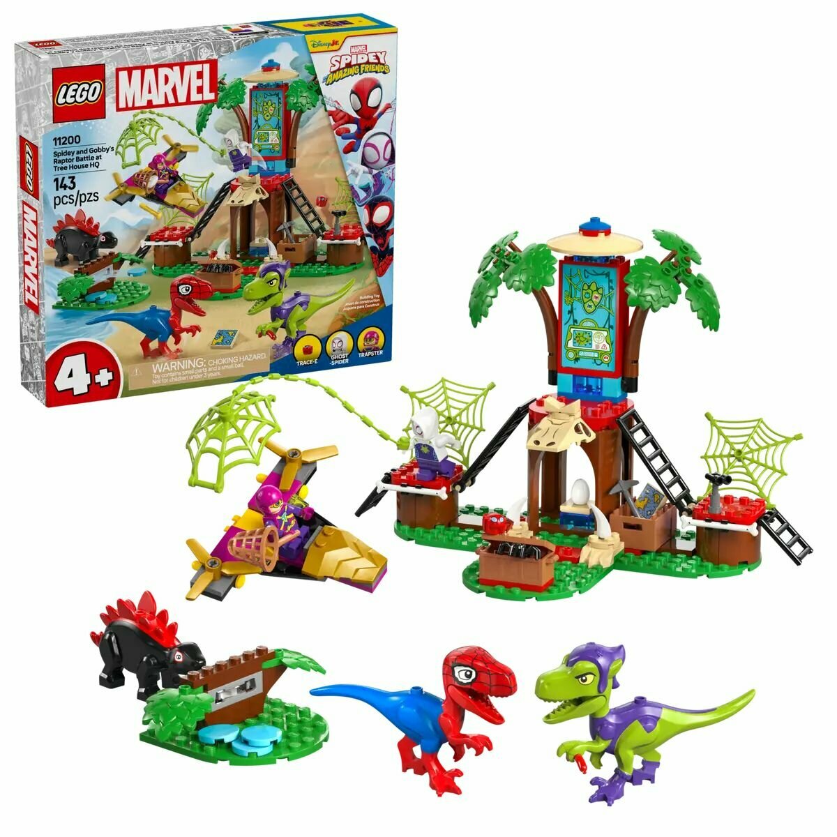 Конструктор LEGO Super Heroes 11200 Битва рапторов Спайди и Гобби в штаб-квартире Дома на дереве