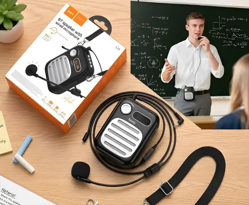 Громкоговоритель мегафон HOCO L23 портативная колонка с микрофоном Bluetooth USB/micro SD 5W