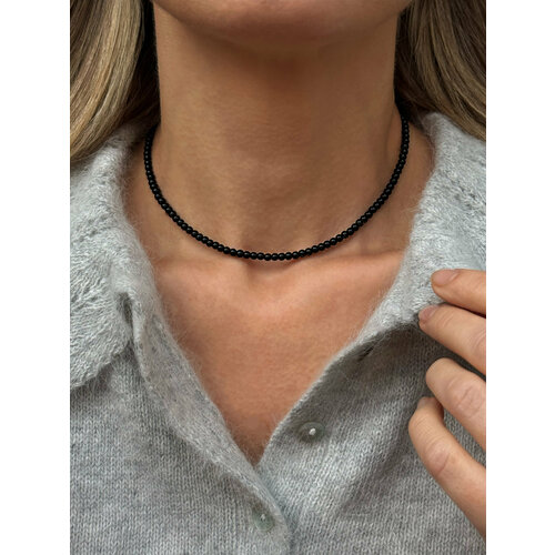 фото Колье lu jewel, оникс, длина 38 см, черный