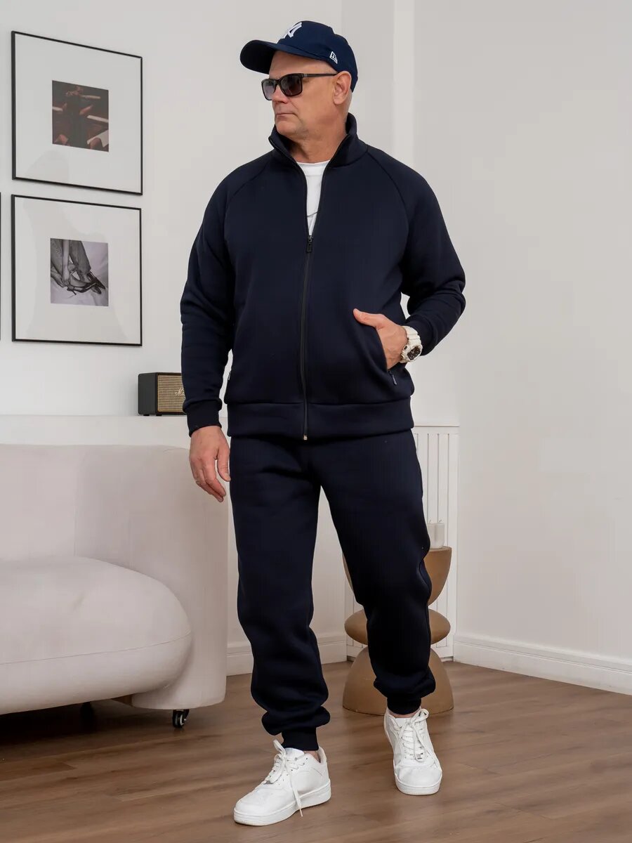 Костюм спортивный  56, размер 56, синий — фото 1