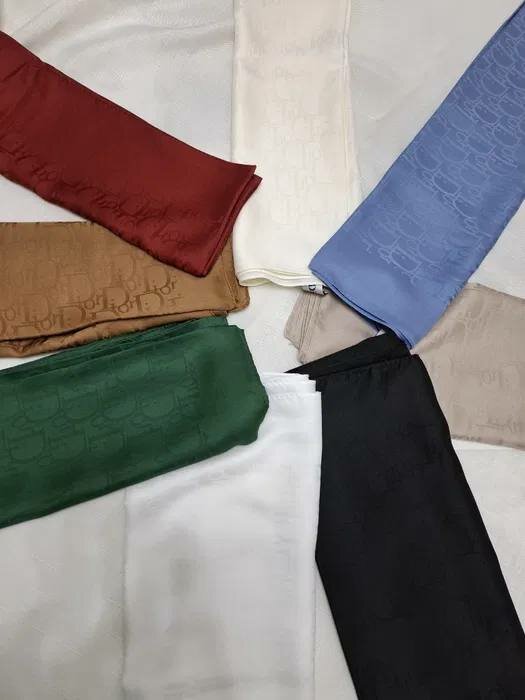 Платок  dior romol ro'mol ayollar uchun romol platok для девочек и женщин,110х110 см, black — фото 1