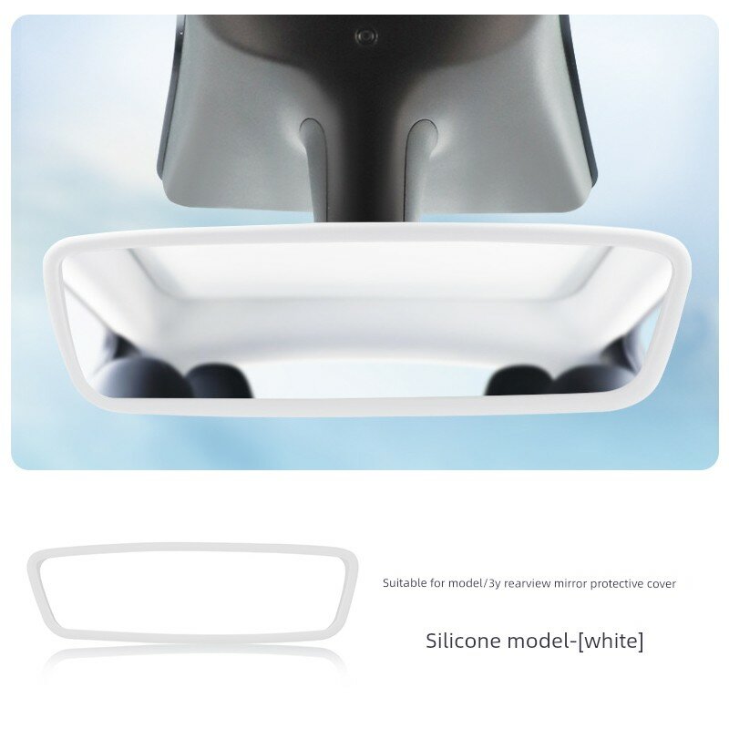 Защита зеркала заднего вида для Tesla Model Y/3 Facelift, белый