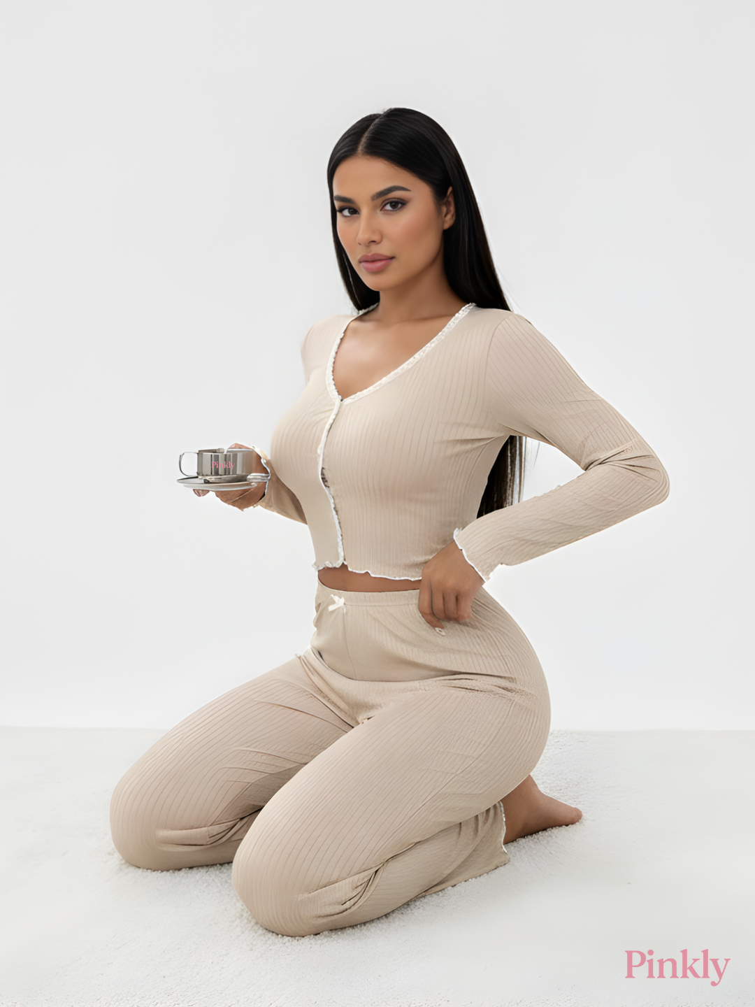 Пижама , размер s, молочный — фото 1