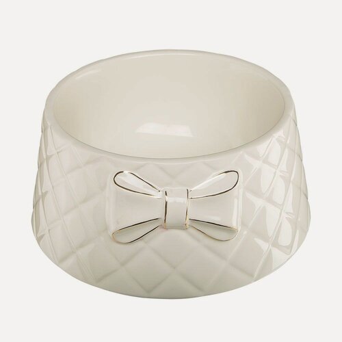 Изображение товара Миска для кошек и собак Ferplast GEMMA керамическая, с декором - бантик, 0,7 л