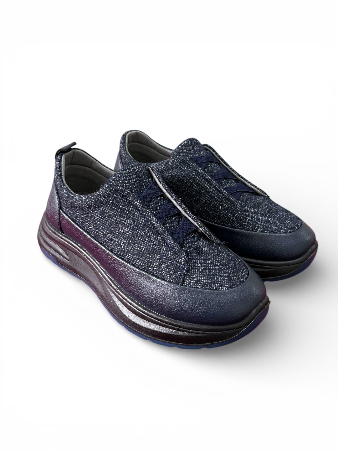 Лоферы  1, размер 40, темно-синий — фото 1