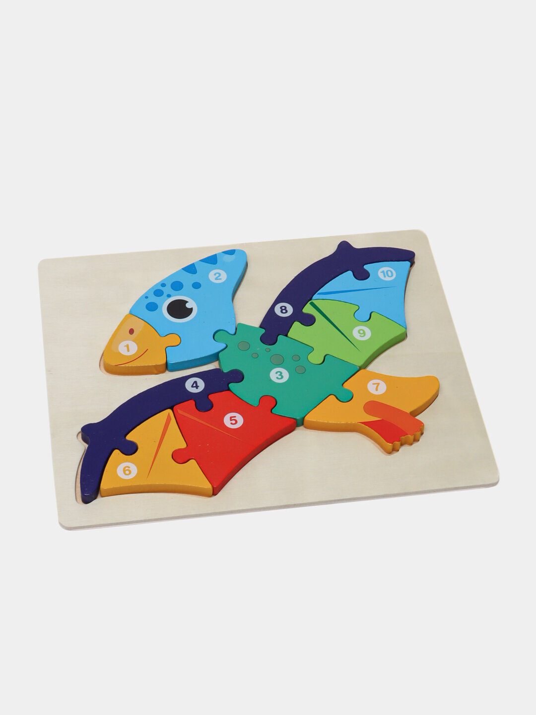 Деревянный объемный пазл "Собери по числам", деревянные развивающие игрушки для детей