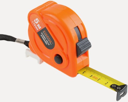 Изображение товара Рулетка измерительная 5 м 19 мм STARTUL Standart ST3007-0519 с автоматической намоткой ленты