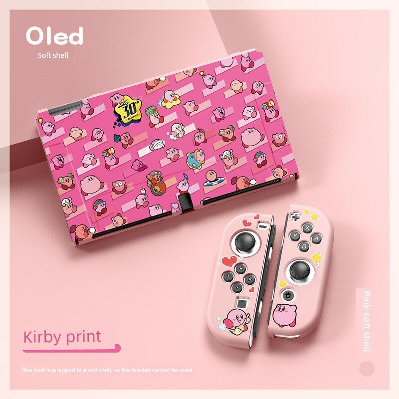 Чехол TPU "Kirby Print", для Nintendo Switch, с принтом, 2023 г, 0,18 кг