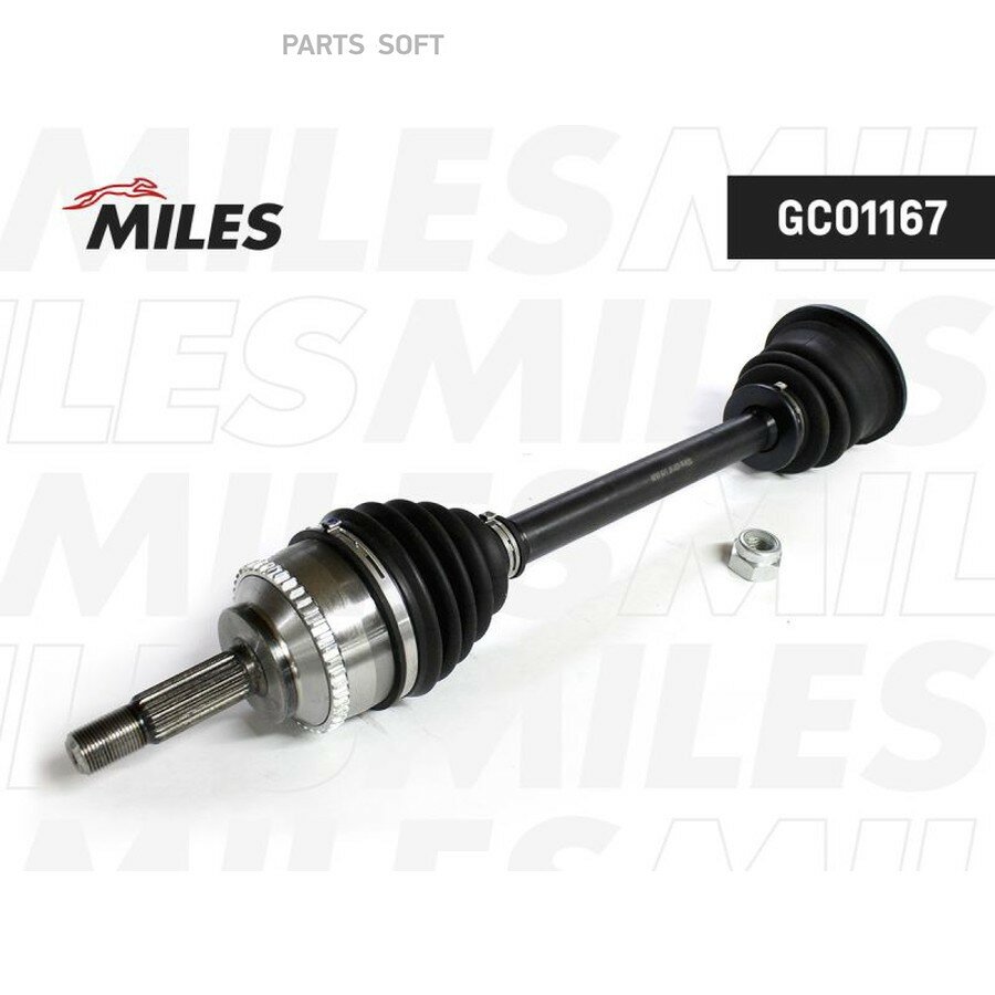 MILES GC01167 Привод в сборе RENAULT CLIO II/KANGOO 1.2-1.9DTI 97-09 лев. +ABS МКПП ()