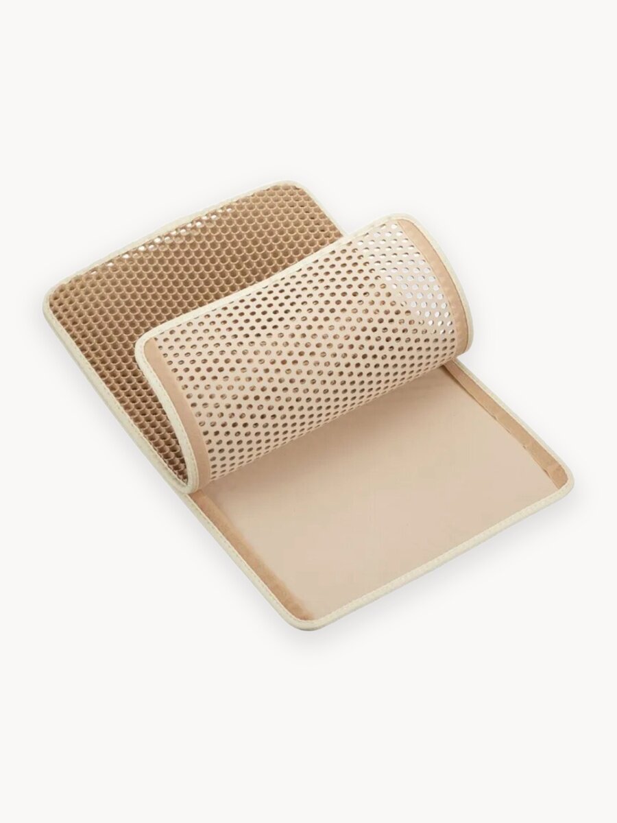 Двухслойный коврик под лоток 45х60 см для кошачьего туалета, бежевый