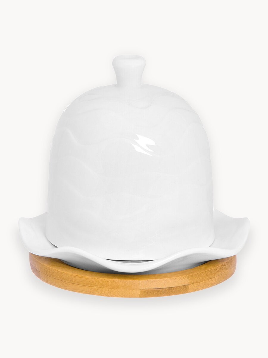 Лимонница, подставка под лимон 12,5х12,5х11 см Elan Gallery Айсберг на деревянной подставке