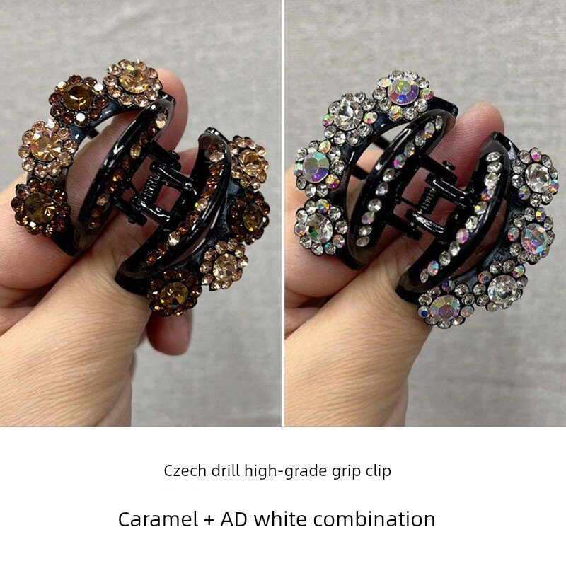 Карамельный коричневый и белый цвет АД хрустальный ободок с цезием для женщин - стильный аксессуар