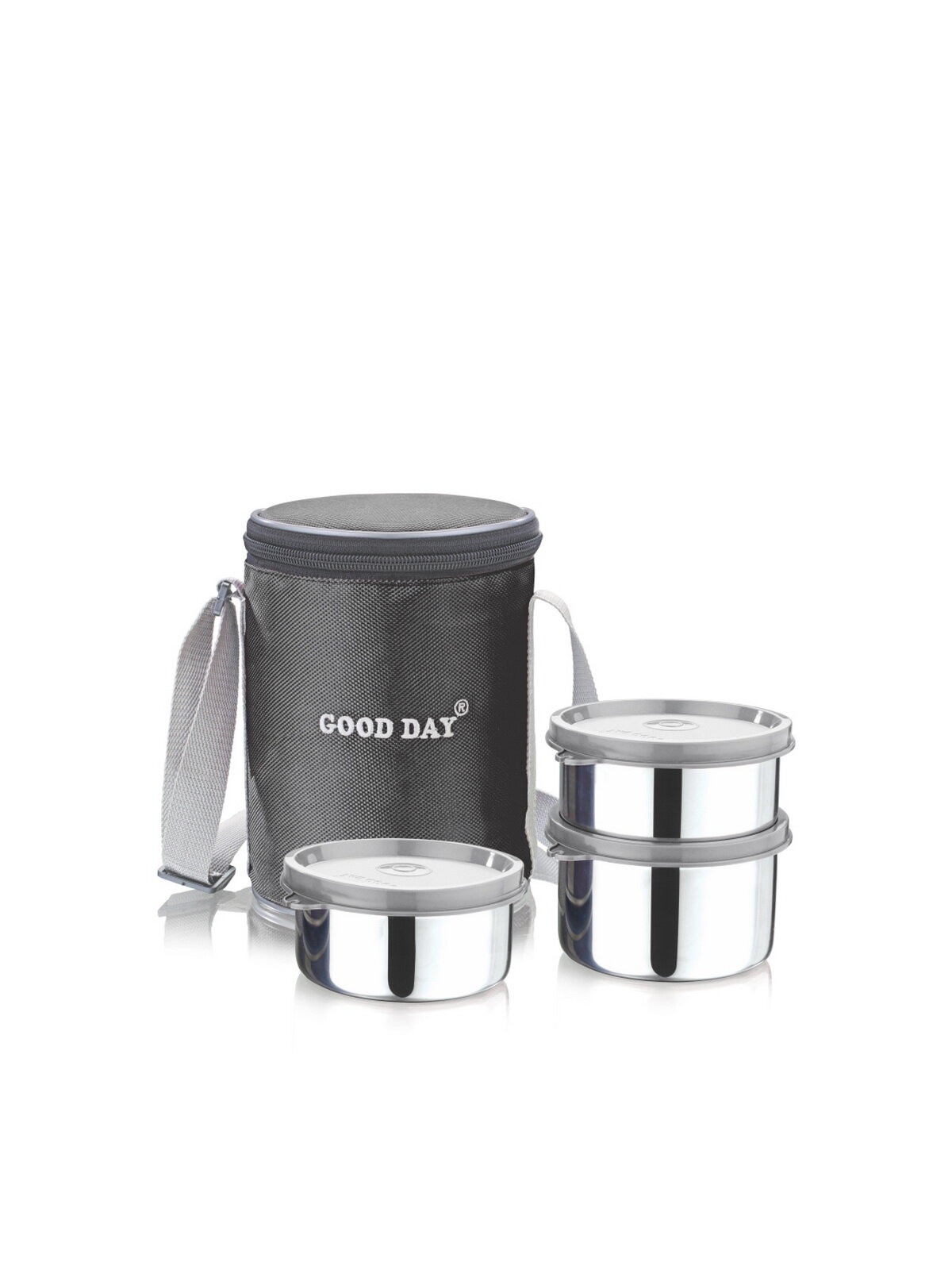 Ланч-бокс Good Day Perfect Grey нержавеющая сталь пластик текстиль объем 0975 литра
