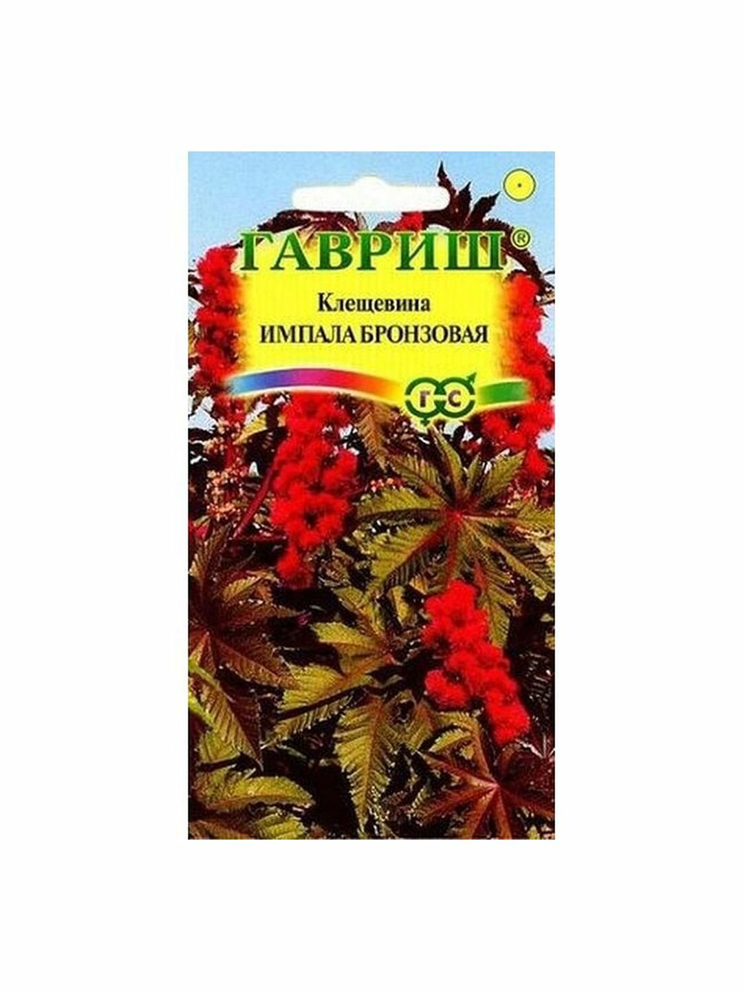 Семена Клещевина Импала бронзовая однолетник Гавриш 1 пачка - 5 семян