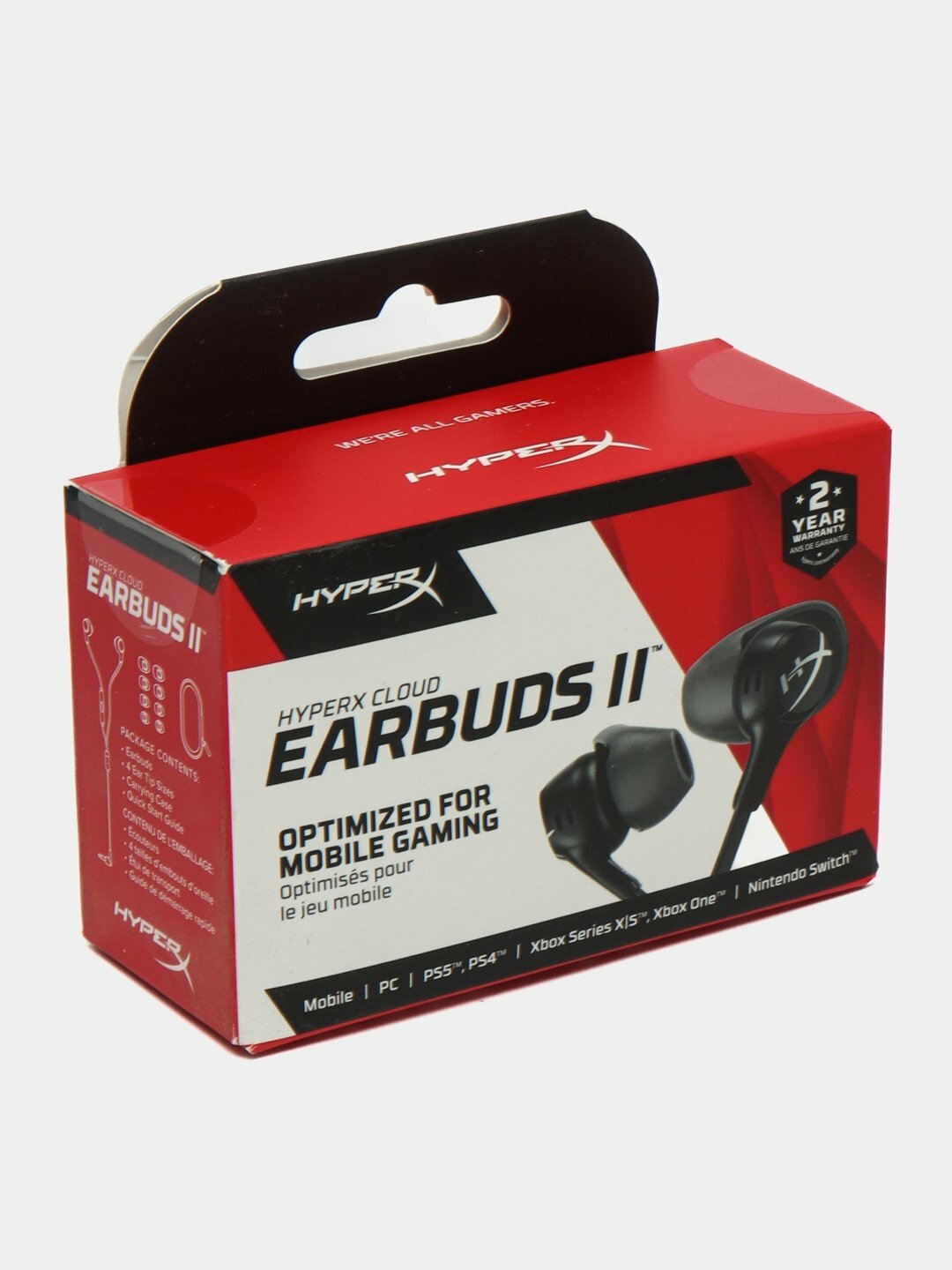 Игровые проводные наушники HyperX Earbuds 2 с разъёмом 3.5 мм (AUX)