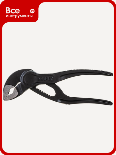 Изображение товара Переставные клещи Knipex Cobra XS, серые, из хромо‑ванадиевой стали, без диэлектрического покрытия, для точного захвата