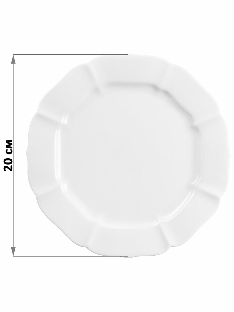 Набор 2 тарелок 20х20х1,5 см Elan Gallery Грация, фарфор — фото 1