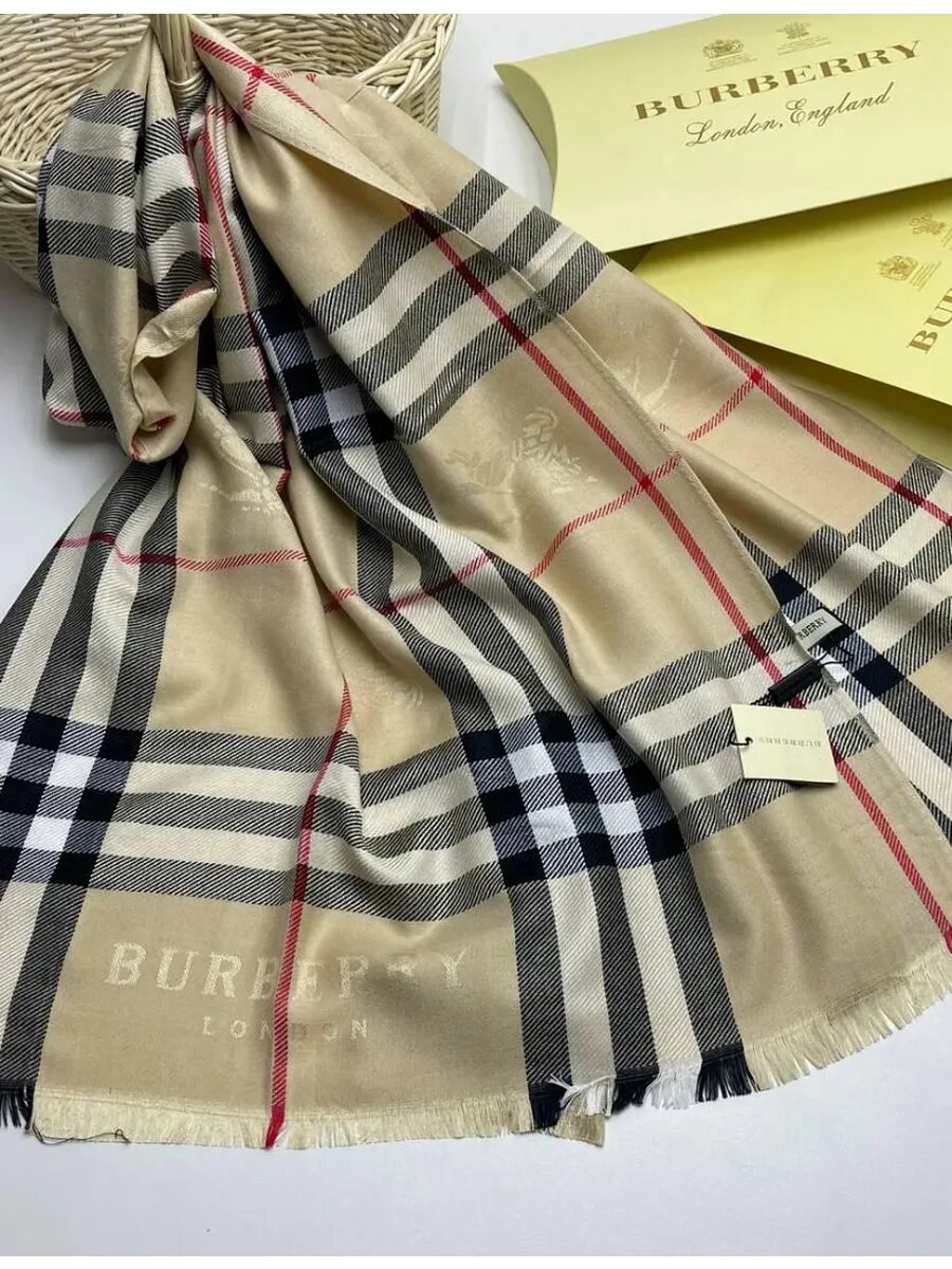 Шарф-манишка BURBERRY 1 для девочек и женщин,170х80 см, 00128 — фото 1