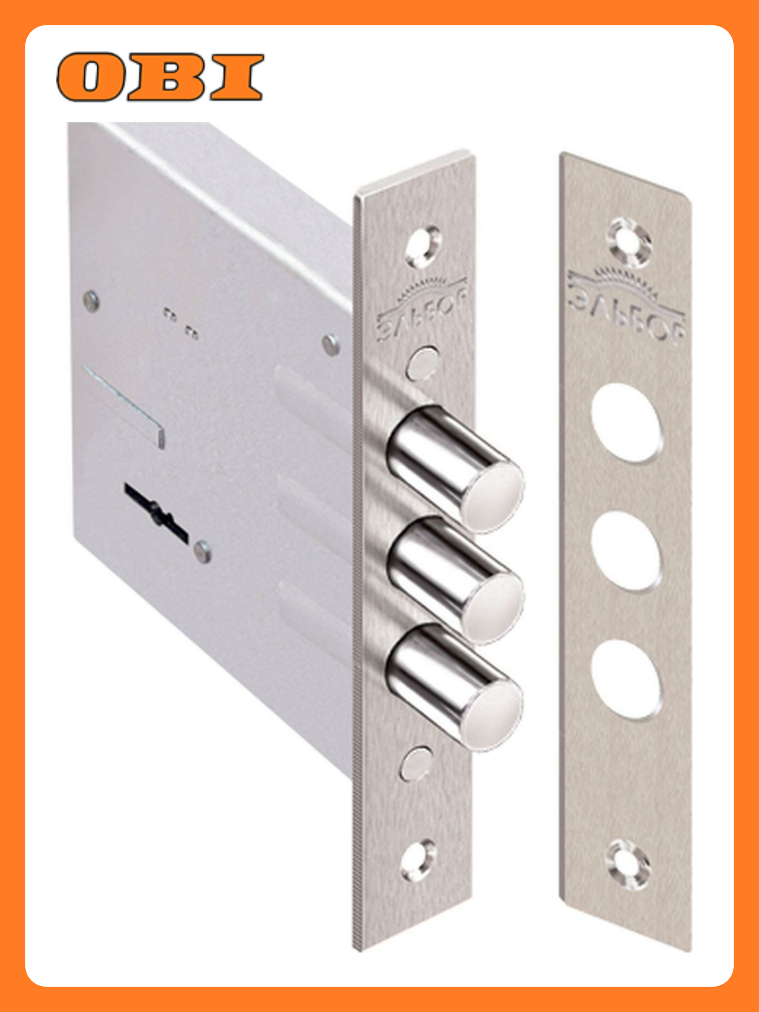 Дверной замок врезной эльбор кремень 1 04 02  К хром