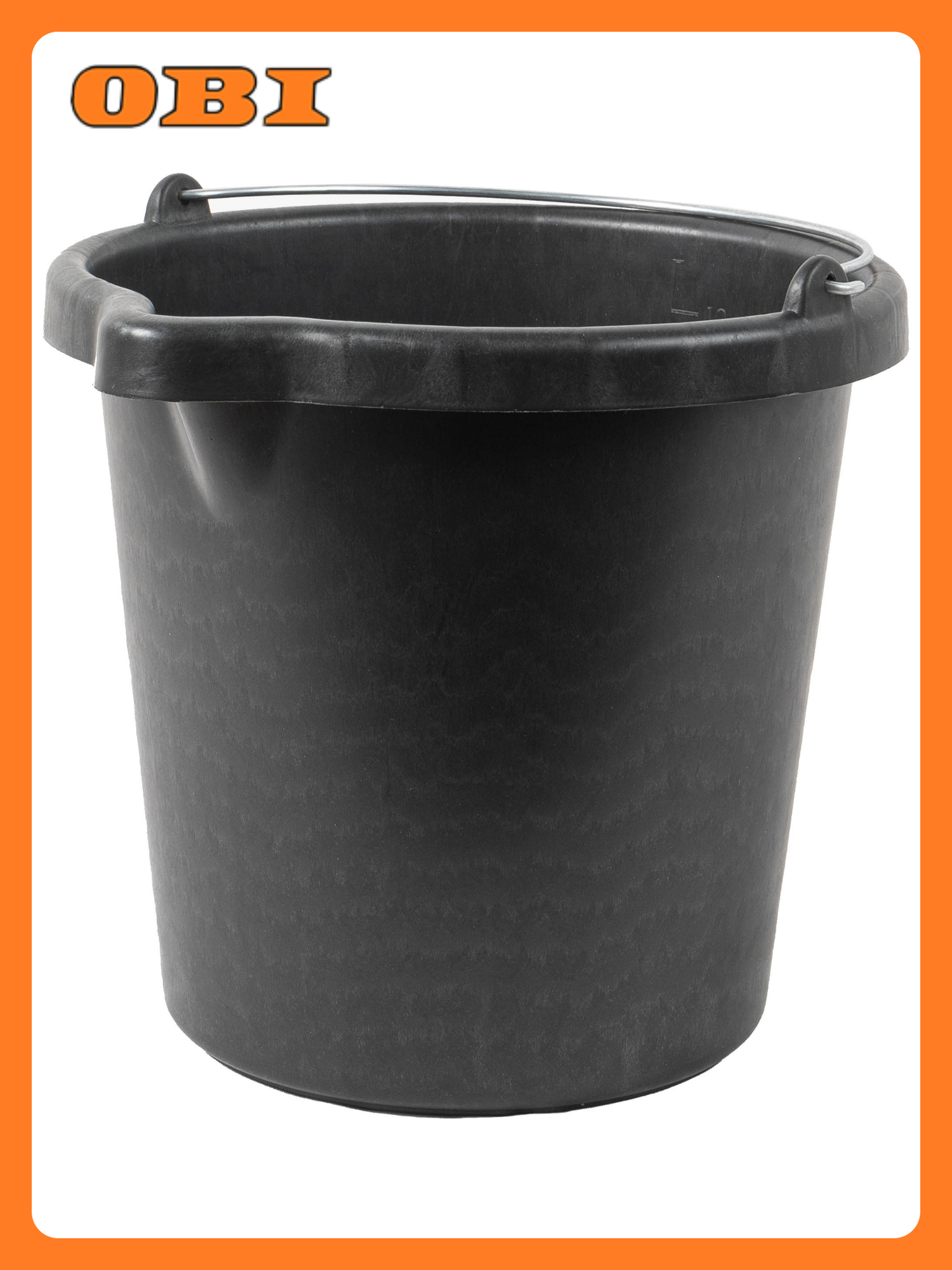 Ведро КЭС строительное черное 12л с ручкой эмаль пластик