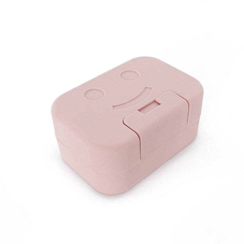 Замок мыльница Туалетная мыльница креативный держатель для мыла герметичный с крышкой мыльница дорожная коробка Смайлик