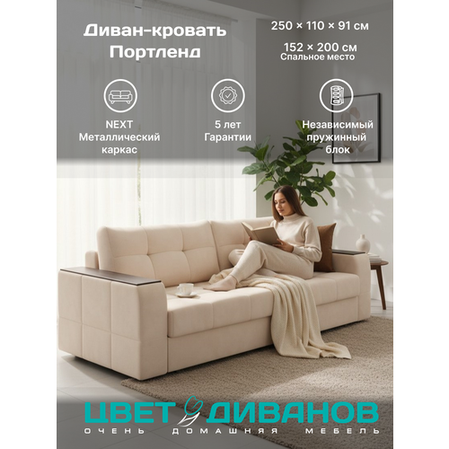 фото Прямой диван цвет диванов портленд next 22 250 прямой кофе с молоком