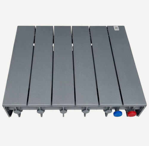 Изображение товара Биметаллический радиатор Rifar SUPREMO Ventil 350, 10 секций, нижнее подключение правое (SVR), цвет Титан.