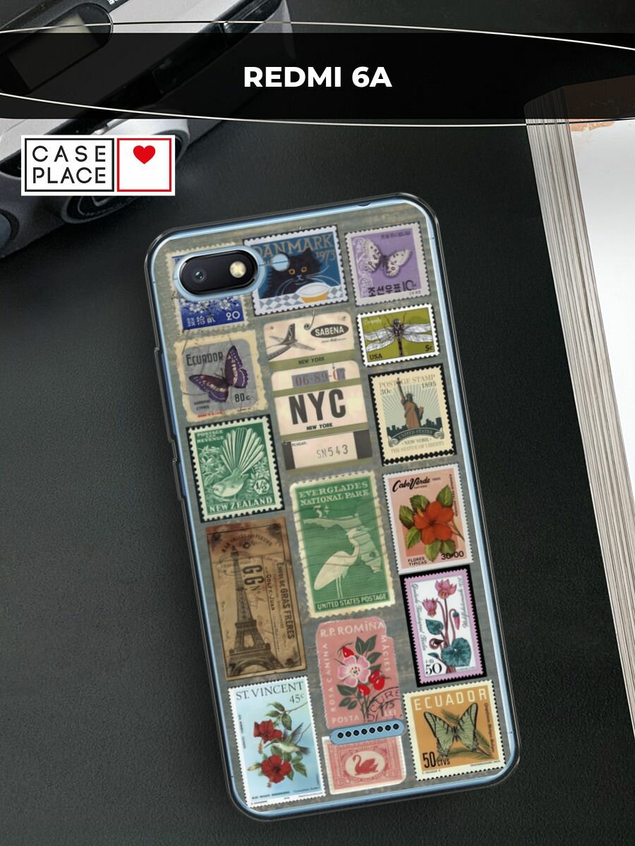 Чехол на Xiaomi Redmi 6A / Сяоми Редми 6А с принтом Коллаж из марок