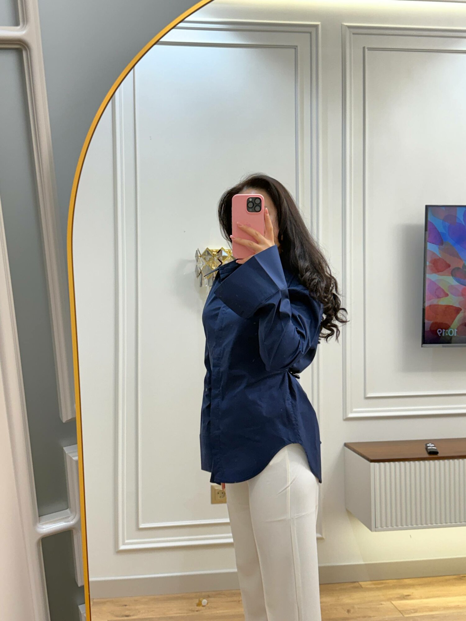 Рубашка , размер M, темно-синий — фото 1