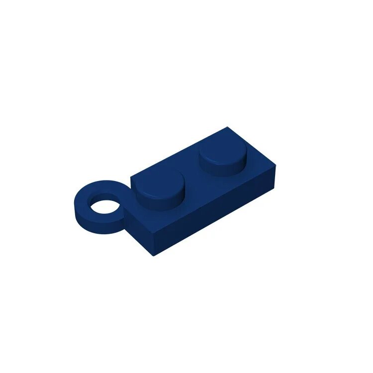 Gobricks шарнирная пластина 1х2 левая Синий, 055