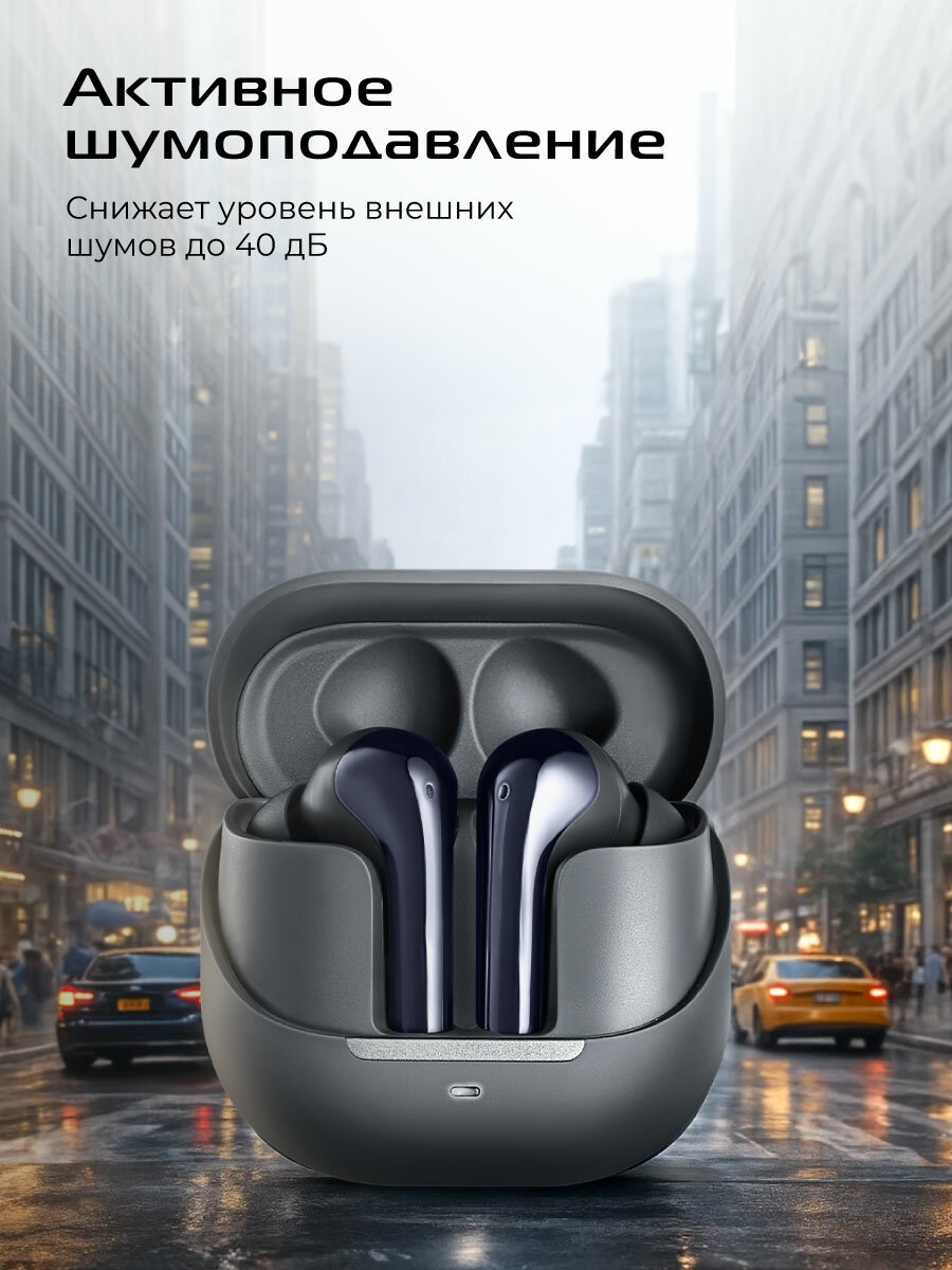 Наушники беспроводные TWS RED SOLUTION MUSIC IMPULSE5 с шумоподавлением ANC + ENC — фото 1