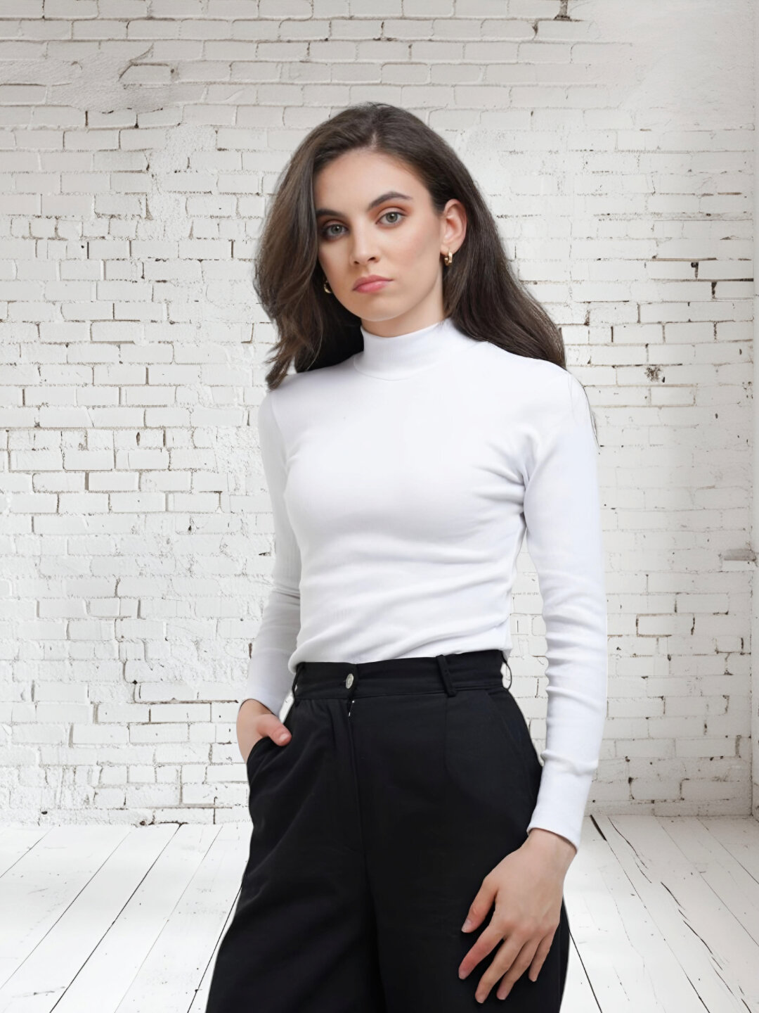 Водолазка для кормящих мам , 2 шт., размер 34-42,  white 2 — фото 1