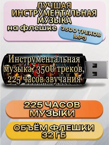 Изображение товара Инструментальная музыка на USB-флешке, 3500 треков