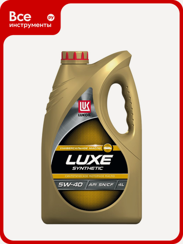 Изображение товара Моторное масло Лукойл люкс синтетическое SAE 5W-40, API SN/CF, 4 л 207465