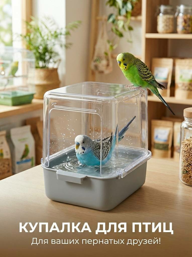 Купалка для птиц Dayang 5201, разборная, с изолированными секциями, 17x12x14 см