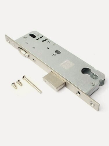 Изображение товара Замок врезной Apecs 7000-40-R-NI, 16653, цилиндровый, с роликовым фиксатором, цвет никель, стальной корпус, без ручки