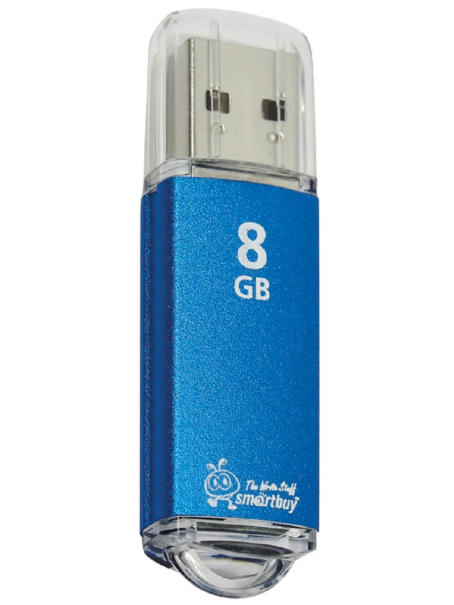 Флеш-накопитель USB SmartBuy SB8GBVC-B, 8ГБ, синий, металлический корпус