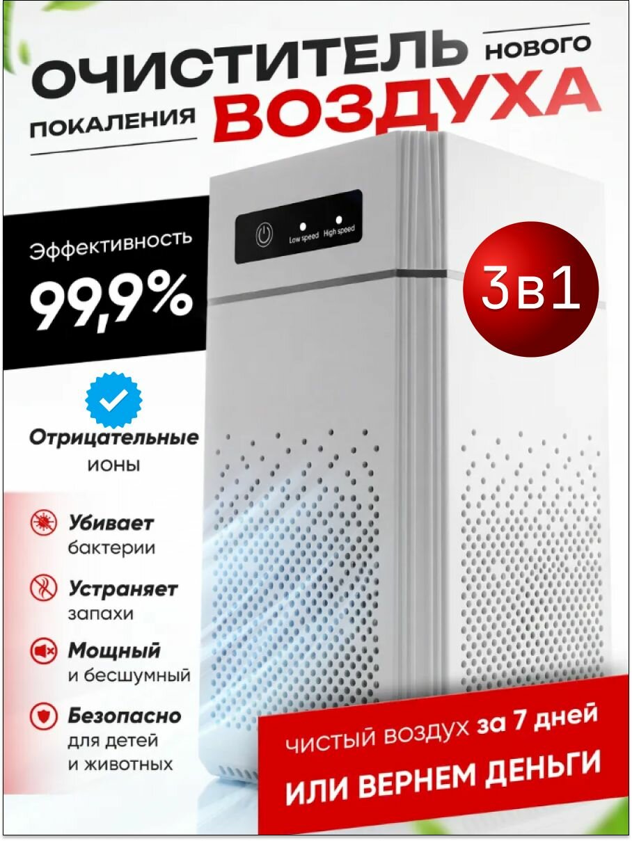 Очиститель воздуха Air Cleaner озонатор для дома белый