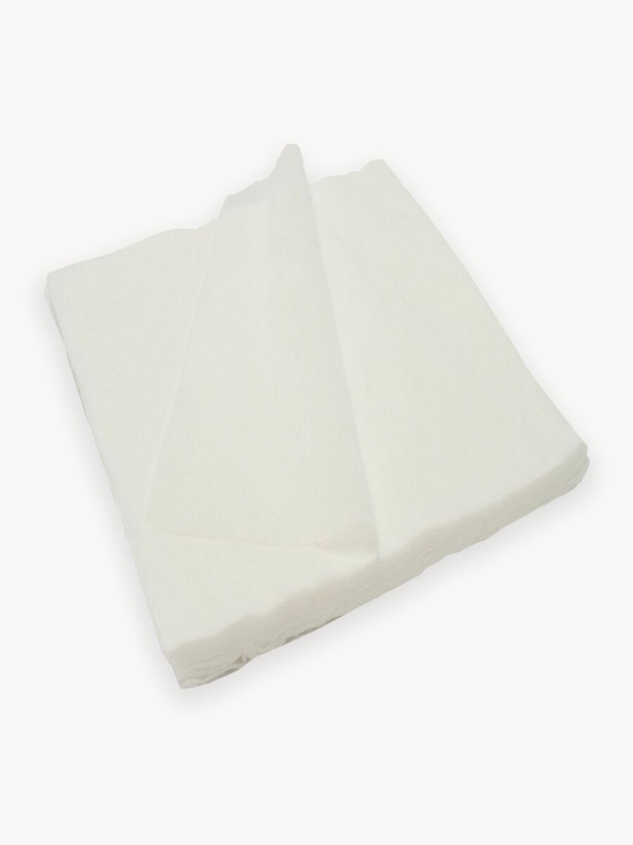 Чистовье Салфетки одноразовые безворсовые 20x20см спанлейс плотные 40г/м2/100 шт 00-144