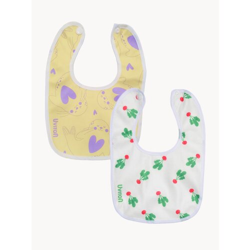 Нагрудник для кормления непромокаемыйСлюнявчик на кнопке 2 шт6 мес 381₽