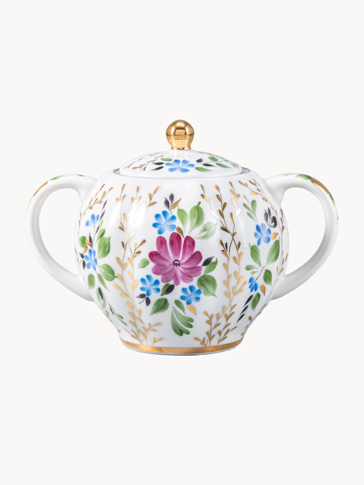 Сахарница Императорский фарфоровый завод Золотые травки