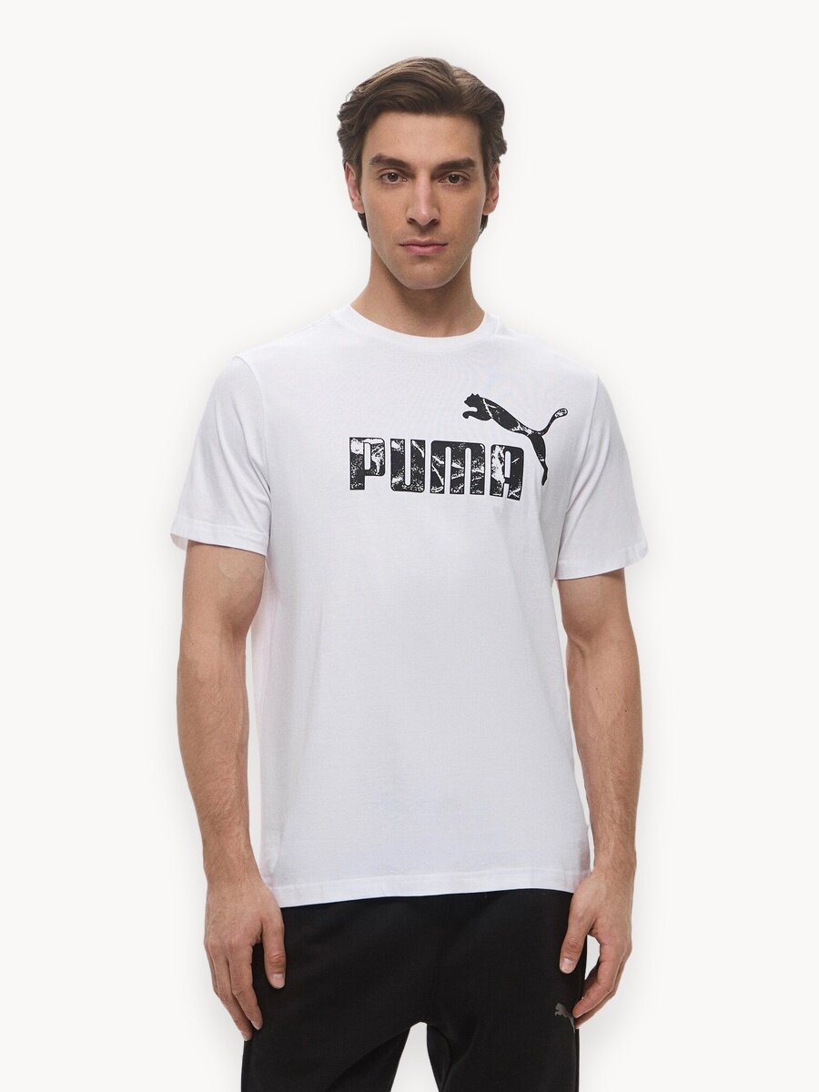 Футболка PUMA GRAPHICS No.1 Logo, размер XS, белый