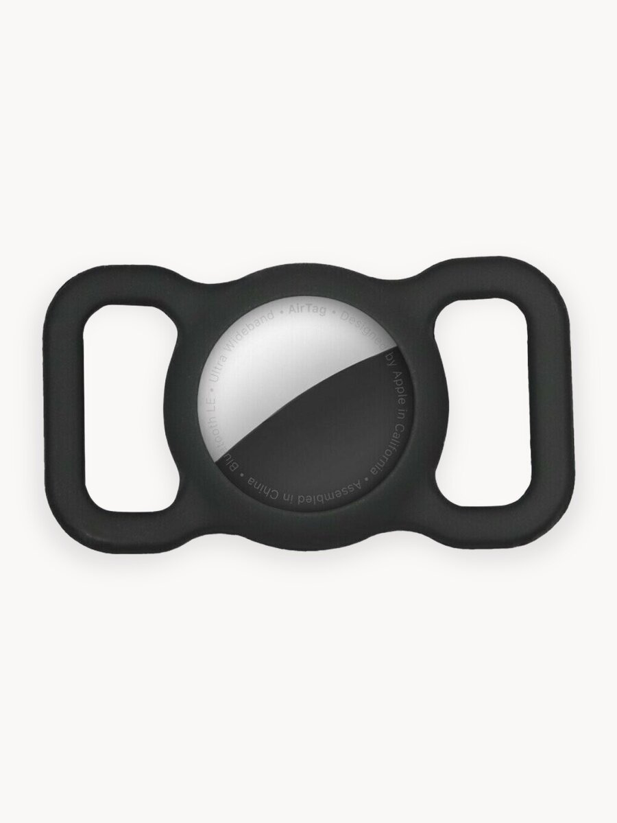 Силиконовый защитный чехол с креплением на ошейник для Apple AirTag, Anti-lost Pet Dog Tracking Locator, черный