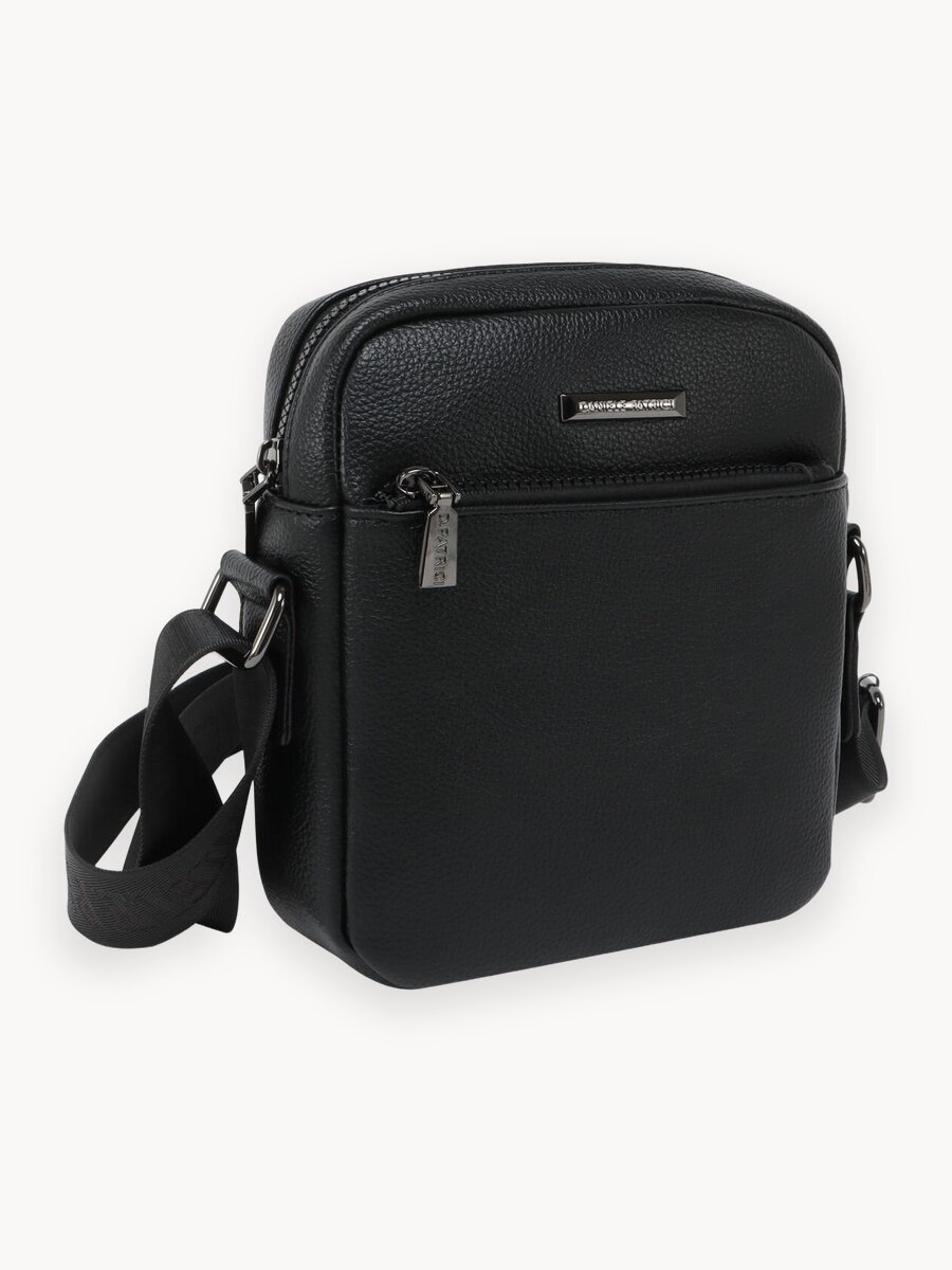 Сумка барсетка Daniele Patrici, фактура зернистая, черный 2