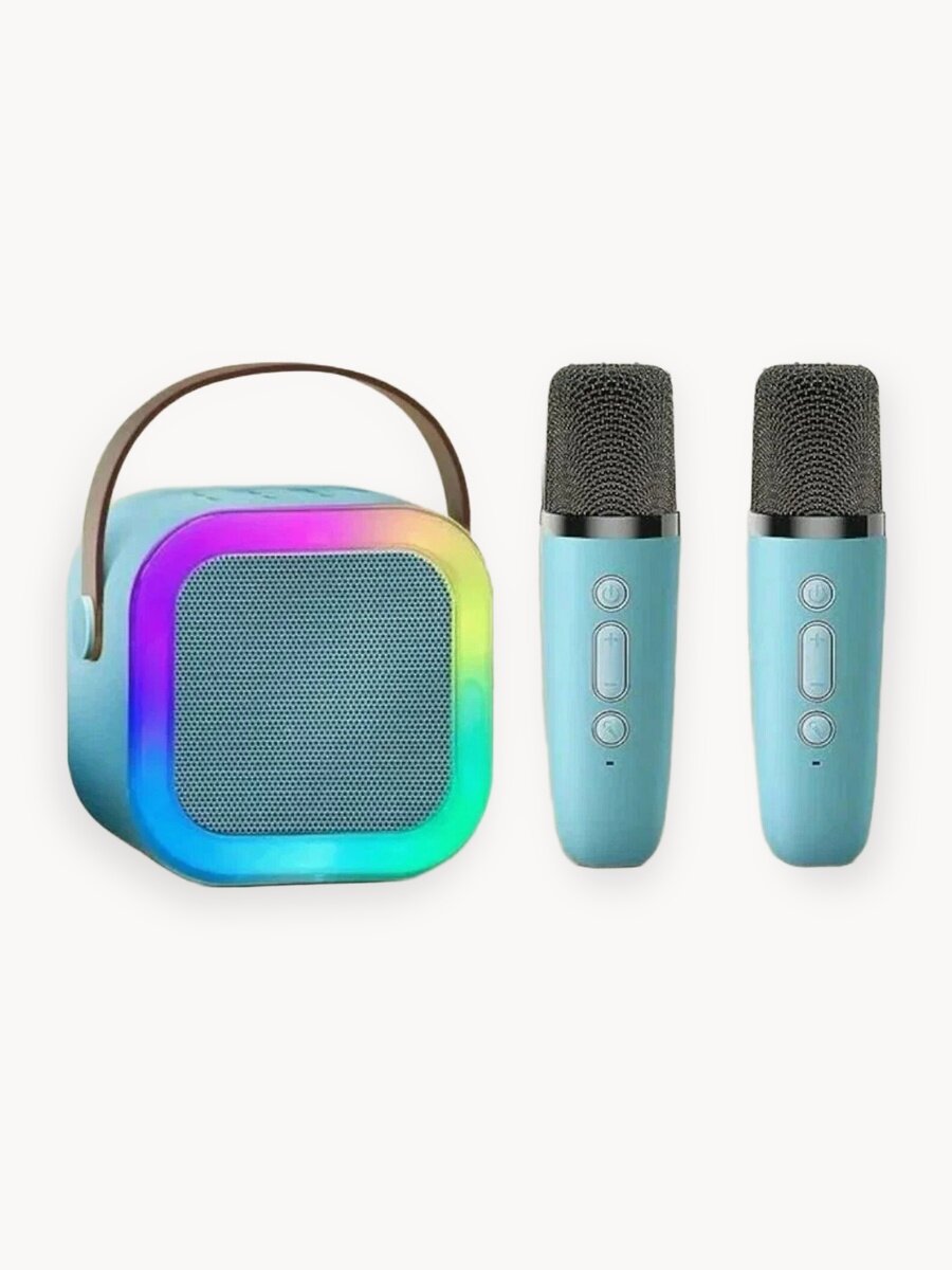 Детская караоке система/Караоке система (синий) портативная Bluetooth