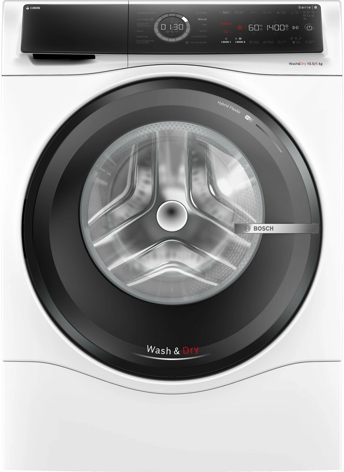 Стиральная машина с сушкой Bosch WNC254A0SN, белый/черный