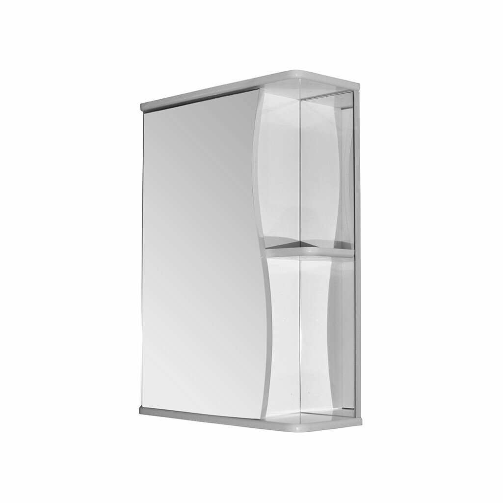 Шкаф Mixline Классик 50 зеркальный левый белый для ванной комнаты и хранения гигиенических принадлежностей