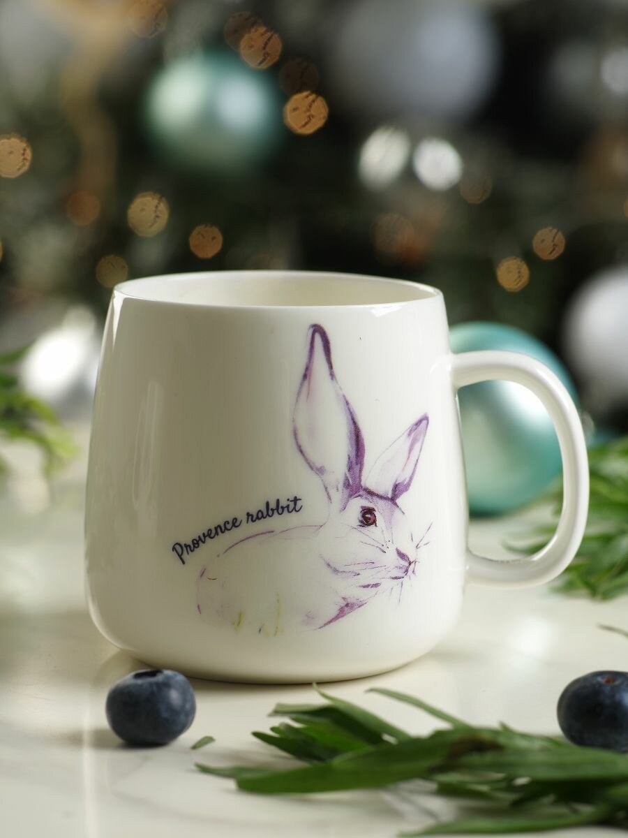 Кружка фарфоровая Provence rabbit 400 мл.