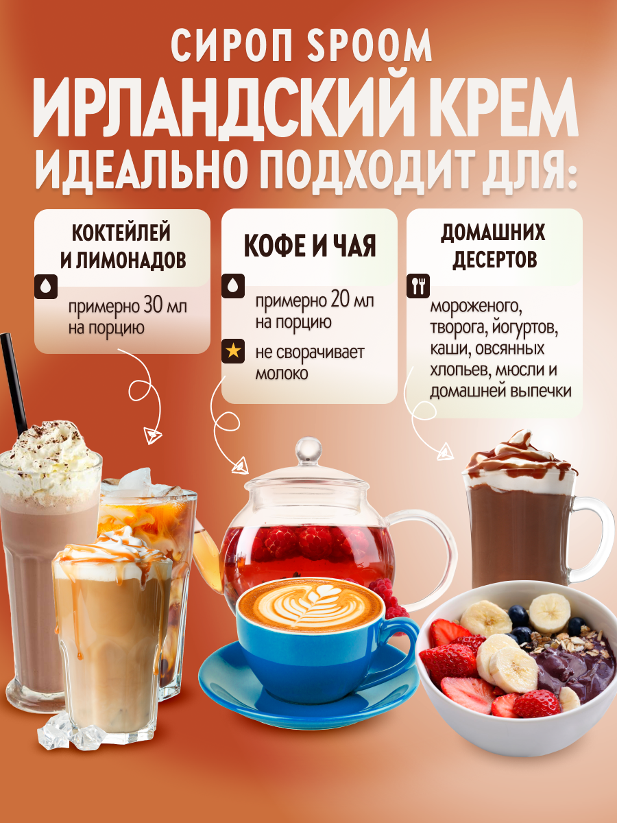Сироп SPOOM Ирландский крем 1 л — фото 1